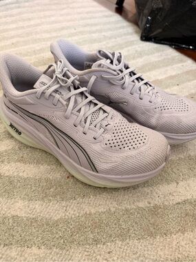 Puma Lavender Knit Nitro Running Sneakers